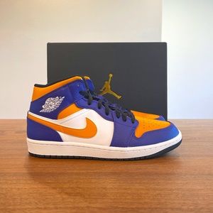 NEW Air Jordan 1 Mid - Purple/Gold/White - M10/W11.5